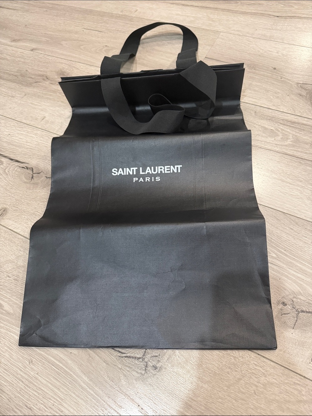 Saint Laurent Black Logo Shopper Tote